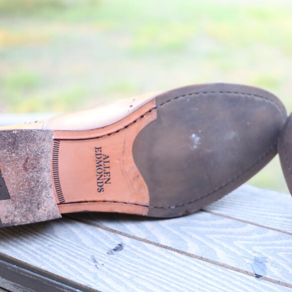 Allen Edmonds Lucca 8.5-D Brown Mens Dress Shoes - Picture 10 of 14